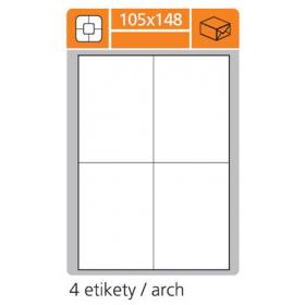 Print etikety A4 PLUS pro laserový a inkoustový tisk - 105 x 148 mm (4 etikety / arch)