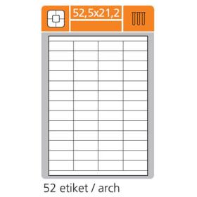 Print etikety A4 PLUS pro laserový a inkoustový tisk - 52,5 x 21,2 mm (52etiket/ arch)