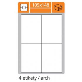 Print etikety A4 pro  laserový a inkoustový tisk - 105 x 148 mm (4 etikety / arch)