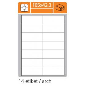 Print etikety A4 pro laserový a inkoustový tisk - 105 x 42,3 mm (14 etikety / arch)