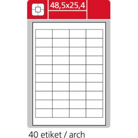 Print etikety A4 pro laserový a inkoustový tisk - 48,5 x 25,4 mm (40 etiket / arch ) / snímatelné