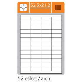 Print etikety A4 pro laserový a inkoustový tisk - 52,5 x 21,2 mm (52 etiket / arch)