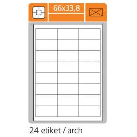 Print etikety A4 pro laserový a inkoustový tisk - 66 x 33,8 mm (24 etiket / arch)