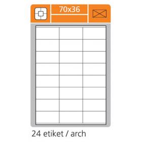 Print etikety A4 pro  laserový a inkoustový tisk - 70 x 36 mm (24 etikety / arch)