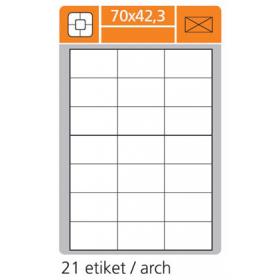 Print etikety A4 pro laserový a inkoustový tisk - 70 x 42,3 mm (21 etiket / arch)