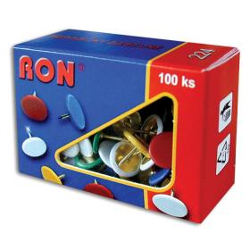 Připínáčky barevné RON  -  100 ks / barevný mix