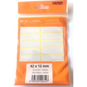 Samolepicí etikety v sáčku - 42 x 12 mm / 160 etiket
