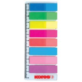 Samolepící záložky Kores Index Strips -  8 x 25 lístků / barevné