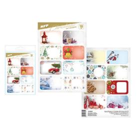 Samolepky na dárky vánoční - mix / 16 ks