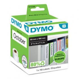 Štítky pro DYMO LabelWritter  -  59 x 190 mm / na pořadače papírové / 1 x 110 ks