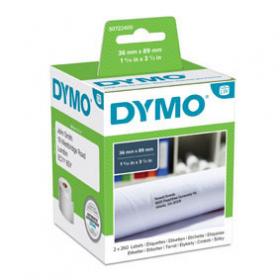 Štítky pro DYMO LabelWritter  -  89 x 36 mm / adresové papírové / 2 x 260 ks