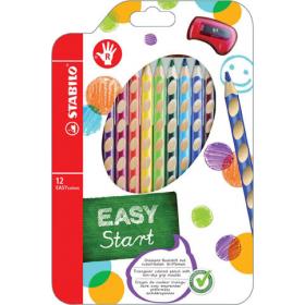 Trojhranné pastelky STABILO EASYcolors - 12 barev / pro praváky