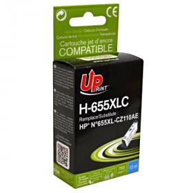 UPrint kompatibilní ink s CZ110AE, HP 655, cyan, 750str., 12ml, H-655XLC, pro HP Deskjet Ink Advantage 3525, 5525, 6525, 4615 e-Ai