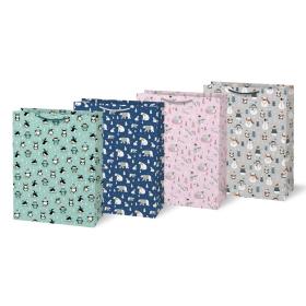 Vánoční dárková taška XL - děstký mix / 33 x 45 cm