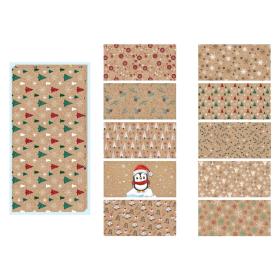 Vánoční obálka DL - mix KRAFT