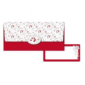 Vánoční obálka na peníze - červená-bílá