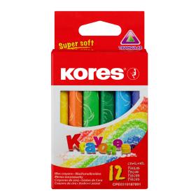 Voskové pastelky trojhranné Kores -  12 barev