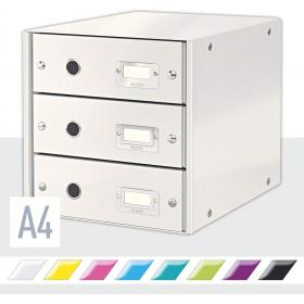 Zásuvkový box Leitz Click & Store - 3 zásuvky / bílá