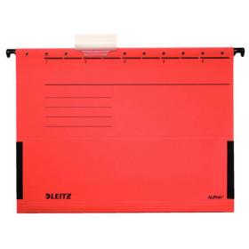 Závěsné desky Leitz Alpha s bočnicemi  -  červená