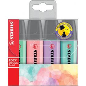 Zvýrazňovač Stabilo Boss ORIGINAL PASTEL -  sada 4 ks