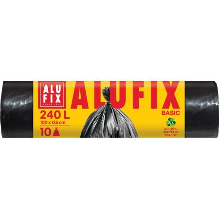 Alufix Basic pytle na odpad 100x125cm / 240L / 28 my / 10 ks / černé