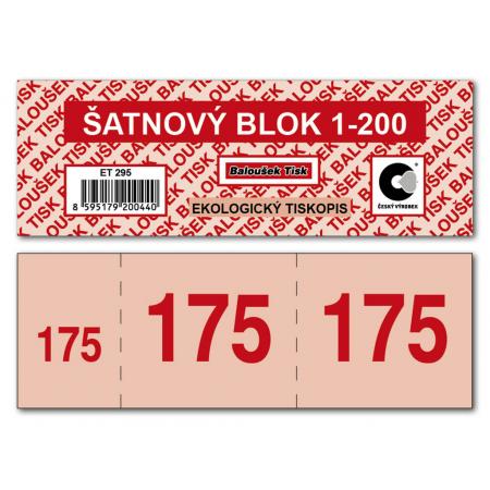 Šatnové bloky -  135 x 47 mm / 1-200 / 8 odstínů barev / ET295