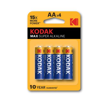 Baterie Kodak alkalické  -  baterie tužková AA 1,5 V / 4 ks