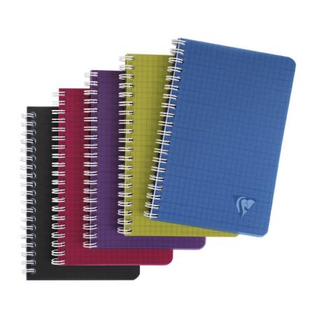 Blok kroužkový Clairefontaine Linicolor intesive 11 x 17 - čtvereček / 50 listů / mix barev