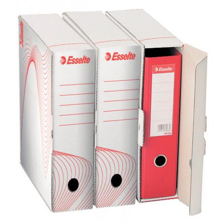 Box archivní Esselte na pákový pořadač - hřbet 8 cm / bílá