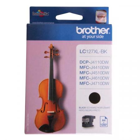 Brother originální ink LC-127XLBK, black, 1200str., Brother MFC-J4510 DW