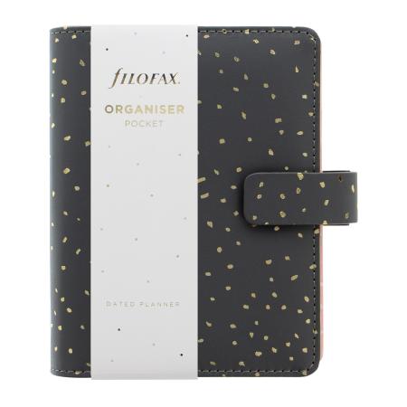 Diář Filofax Confetti kapesní / Charcoal