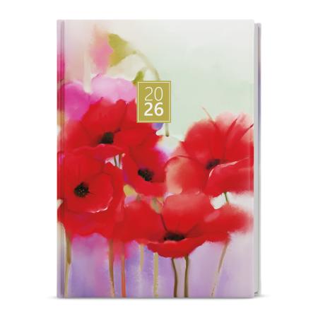 Diář LAMINO - B6 / denní / máky