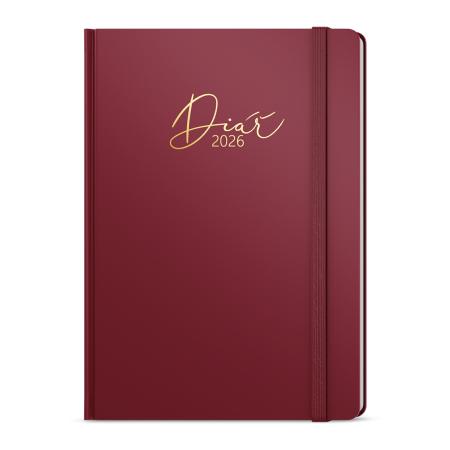 Diář LUXI - B6 / týdenní / bordó