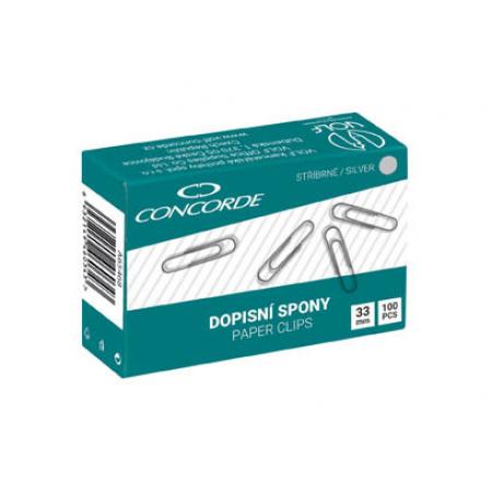 Dopisní spony Concorde  -  33 mm / 100 ks