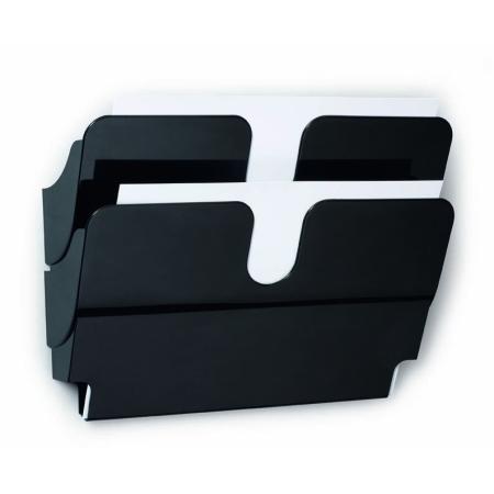 Držák na prospekty DURABLE magnetický - 2 / A4 černý / na šířku