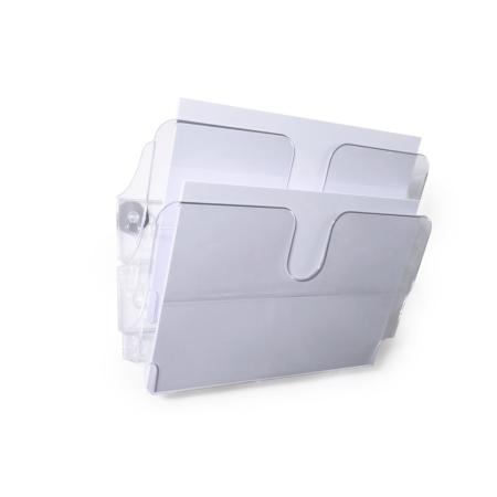 Držák na prospekty DURABLE magnetický - 2 / A4 čirý / na šířku