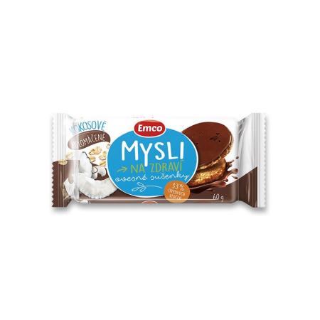 EMCO ovesné sušenky polomáčené - kokosové / 60 g
