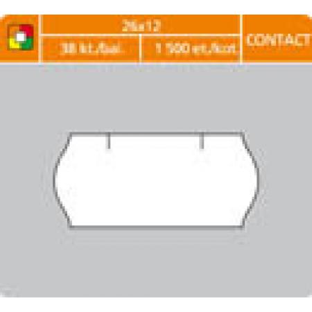 Etikety do etiketovacích kleští - 26 x 12 mm Contact / bílá