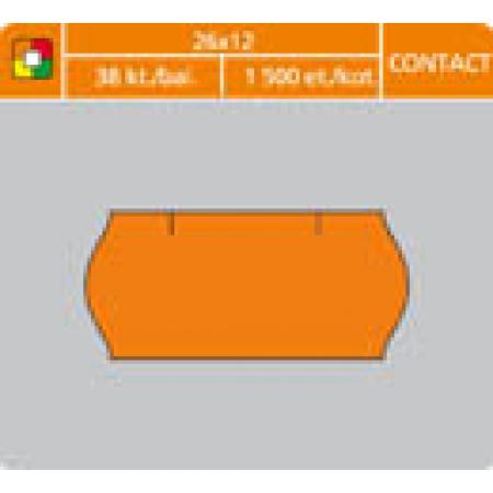 Etikety do etiketovacích kleští - 26 x 12 mm Contact / oranžová