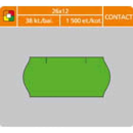 Etikety do etiketovacích kleští - 26 x 12 mm Contact / zelená