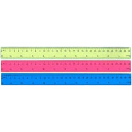 Pravítko barevné - 30 cm / mix barev