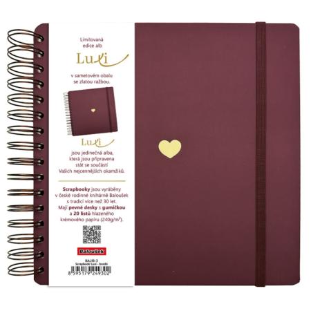 Fotoalbum Luxi - 24 x 21 cm / bordó srdce