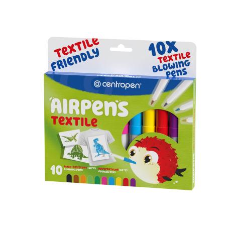 Foukací fixy TEXTILE 1539  Centropen  -  na textil / sada 10 ks