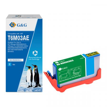G&G kompatibilní ink s T6M03AE, HP 903XL, cyan, 825str., NH-R00903XLC, pro HP Officejet Pro 6960/6961/6963/6964/6965/6966/6968