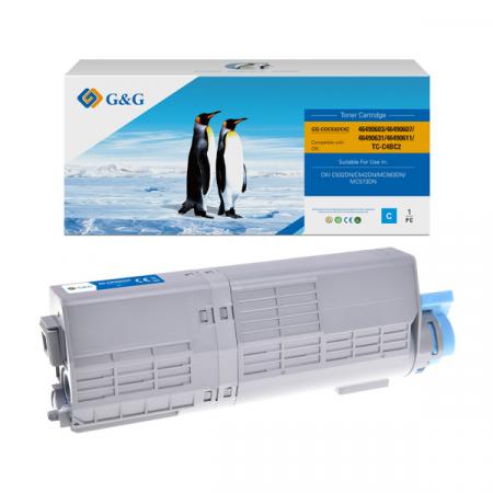 G&G kompatibilní toner s 46490607, cyan, 6000str., NT-COC532XXC, pro OKI C532DN, C542DN, MC563DN, MC573DN, N