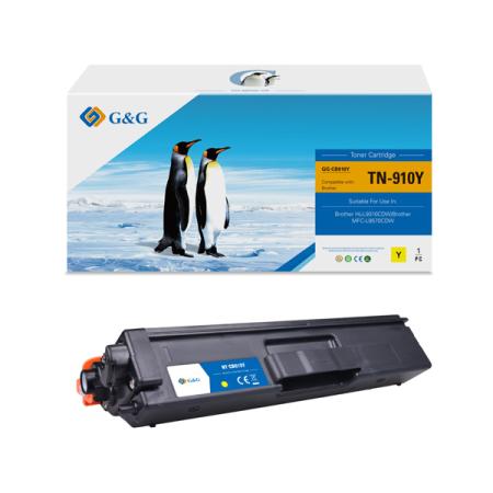G&G kompatibilní toner s TN-910Y, yellow, 9000str., NT-CB910Y, pro Brother HL-L8350CDW, MFC-L8900CDW, N