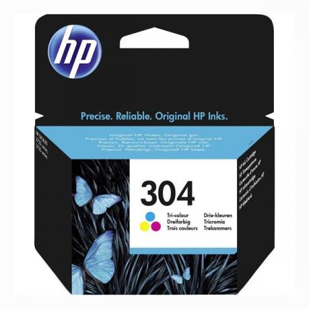 HP originální ink N9K05AE, HP 304, Tri-color, 100str., HP DeskJet 2620, 2630, 2632, 2633, 3720, 3730, 3732, 3735