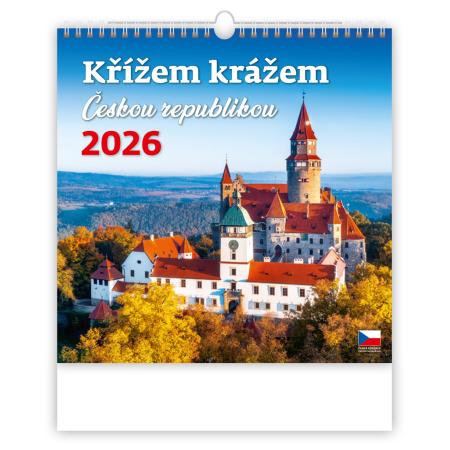 Kalendář nástěnný Křížem krážem ČR / N173