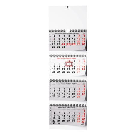 Kalendář nástěnný pracovní - čtyřměsíční skládaný / BNC6
