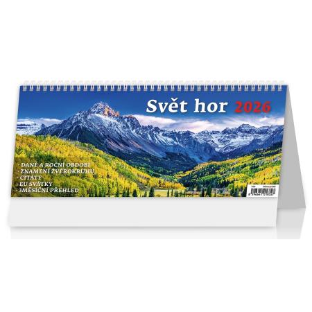Kalendář stolní obrázkový - Svět hor / S50